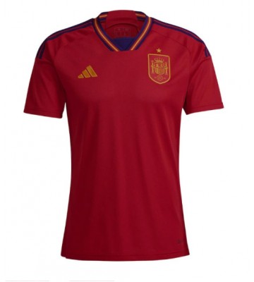 Spanien Replika Hjemmebanetrøje VM 2022 Kortærmet